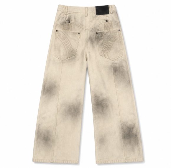 Custom Washed Wide-Leg Utility Pants Wholesale