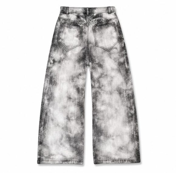 Custom Bleach Wash Wide-Leg Jeans Wholesale