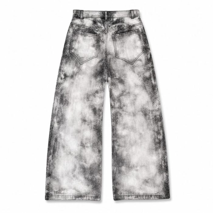 Custom Bleach Wash Wide-Leg Jeans Wholesale