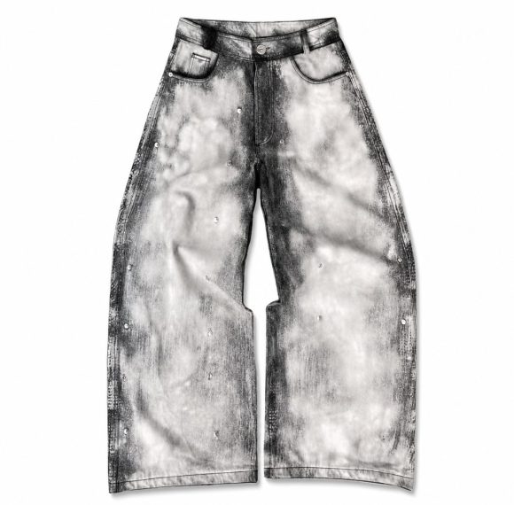 Custom Bleach Wash Wide-Leg Jeans Wholesale