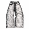 Custom Bleach Wash Wide-Leg Jeans Wholesale