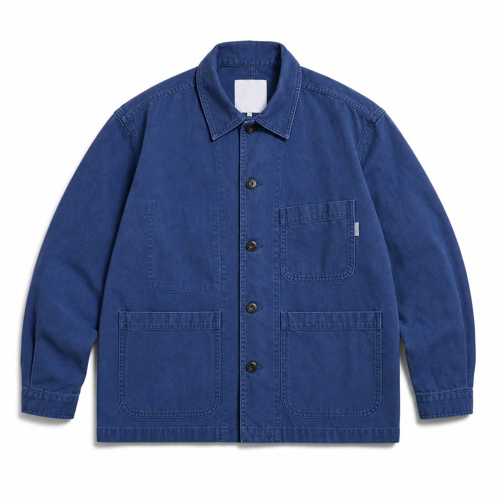 Custom Navy Work Jacket with Chest Pockets Wholesale wholesale