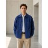 Custom Navy Work Jacket with Chest Pockets Wholesale