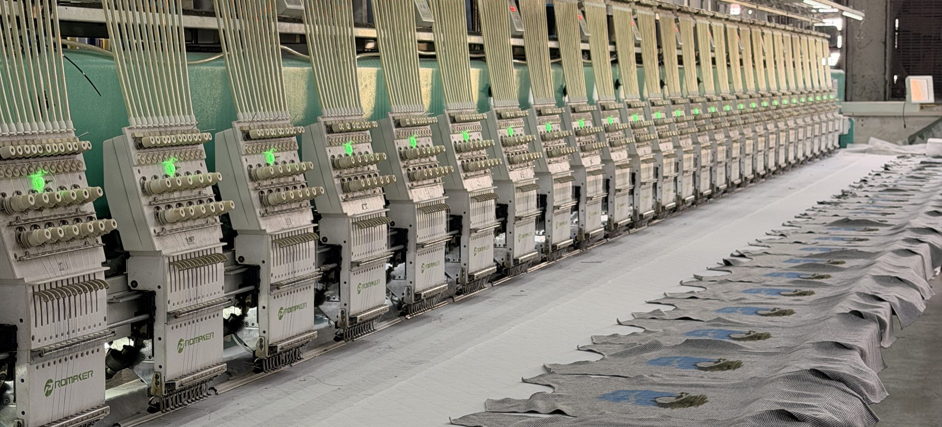 INFULLSAIL embroidery production line in Dongguan