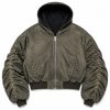 Custom Distressed Hooded Bomber Jacket Wholesale