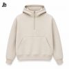 Custom Off-White Half-Zip Hoodie Wholesale