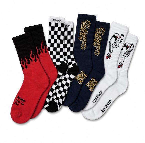 Custom Printed Crew Socks Assorted Designs Wholesale