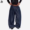 Custom Pleated Wide-Leg Jeans Wholesale