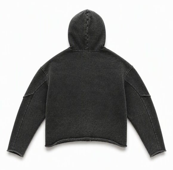 Custom Distressed Hooded Zip Jacket Wholesale