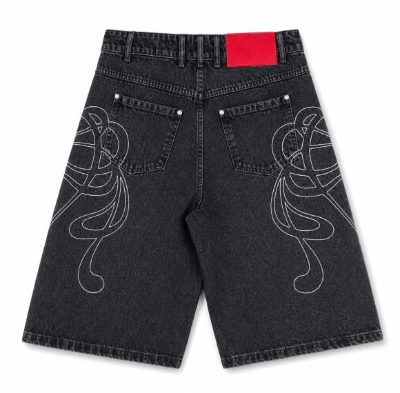 Custom Black Denim Shorts Wholesale