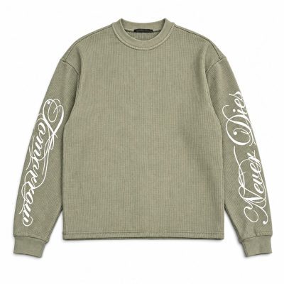 Custom Waffle Knit Sweatshirt Wholesale