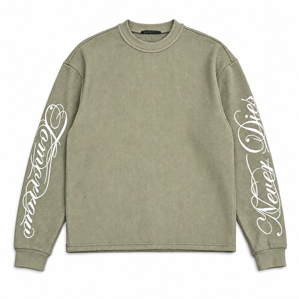 Custom Waffle Knit Sweatshirt Wholesale wholesale