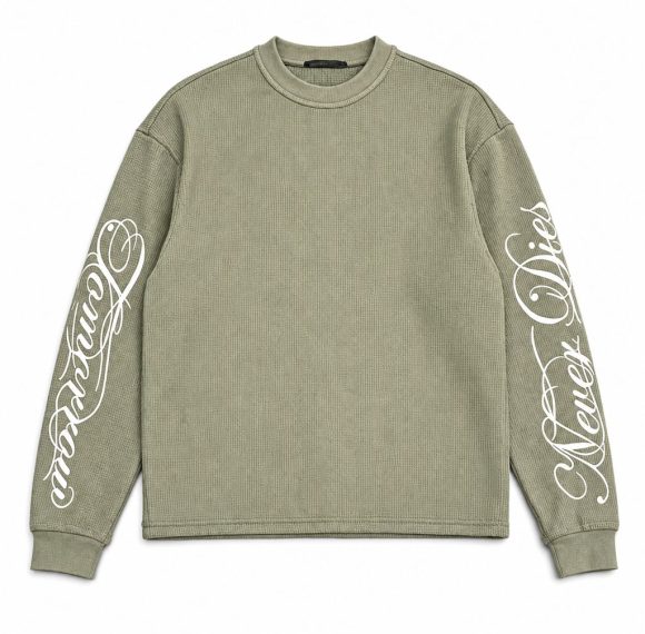 Custom Waffle Knit Sweatshirt Wholesale