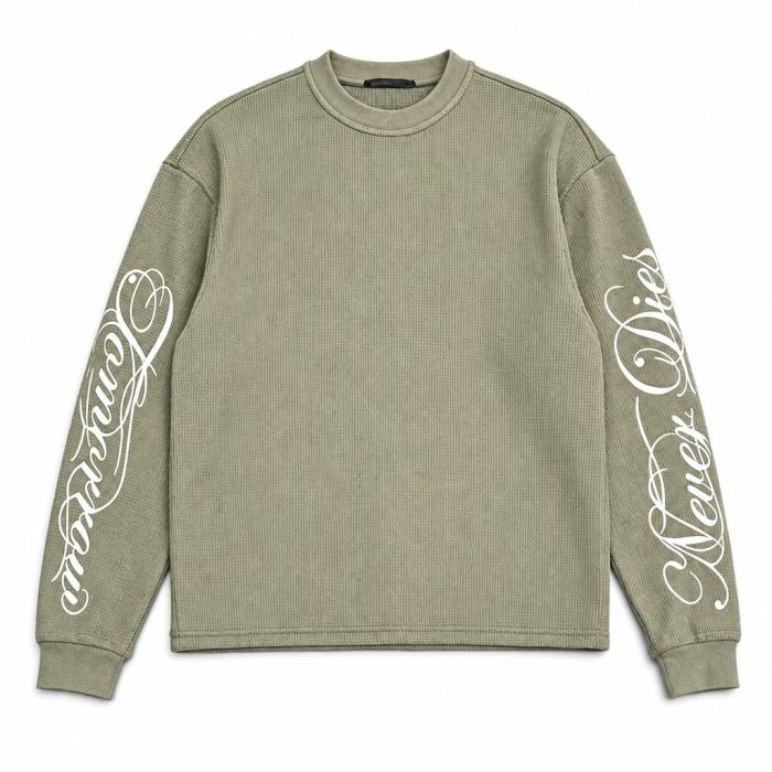 Custom Waffle Knit Sweatshirt Wholesale