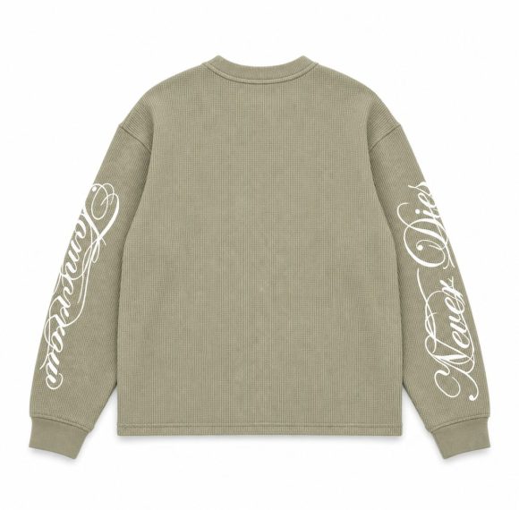Custom Waffle Knit Sweatshirt Wholesale