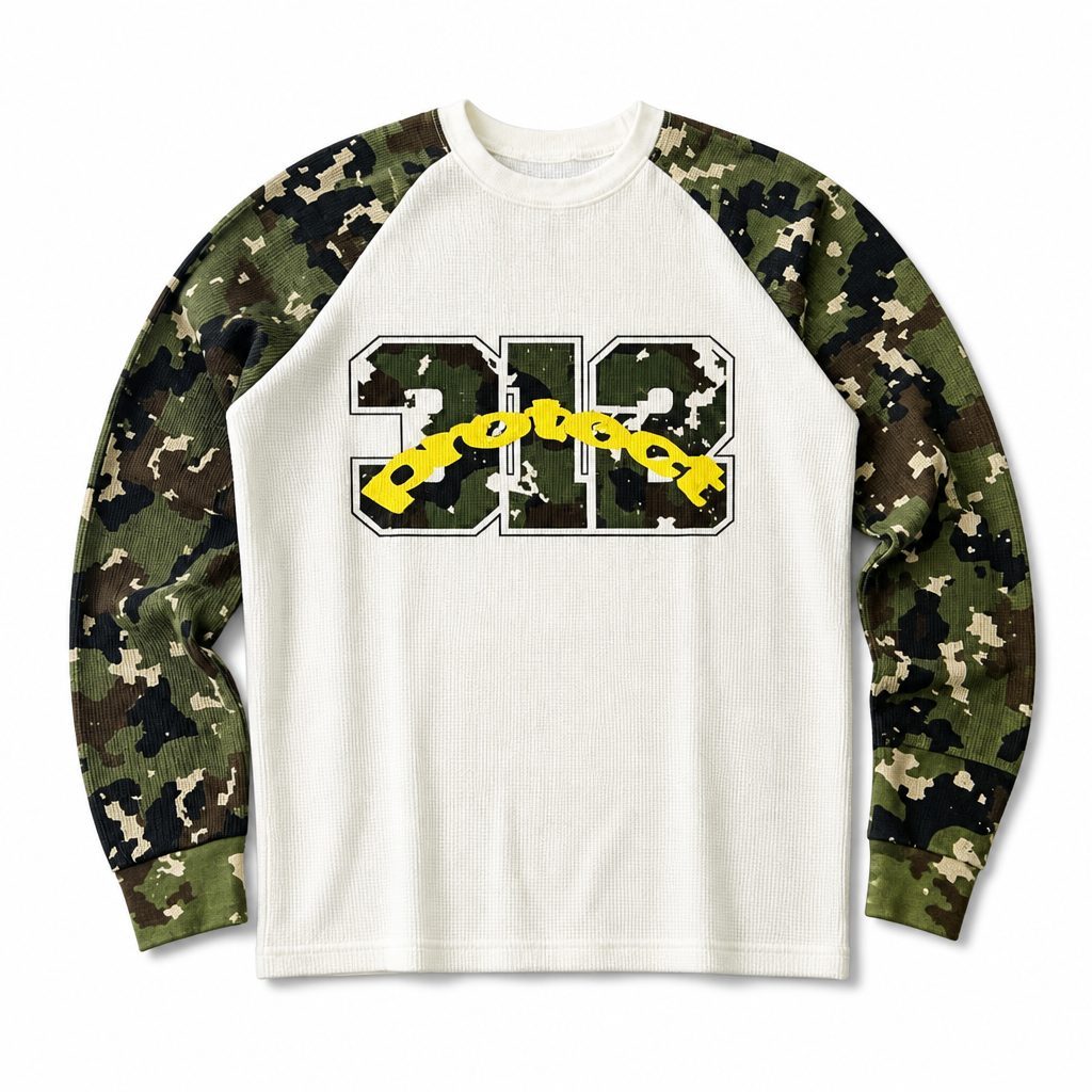 Custom Camo Sleeve Crewneck Sweatshirt Wholesale wholesale