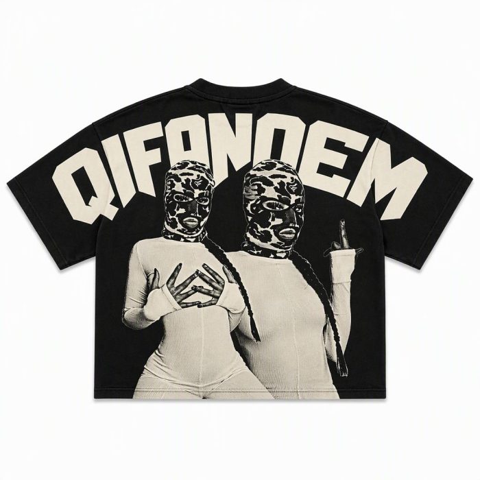 Custom Black Graphic Print Tee Wholesale
