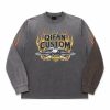 Custom Flame Print Long Sleeve Tee Wholesale