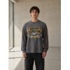 Custom Flame Print Long Sleeve Tee Wholesale