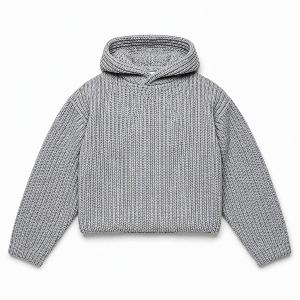 Custom Ribbed Cropped Hoodie Wholesale wholesale
