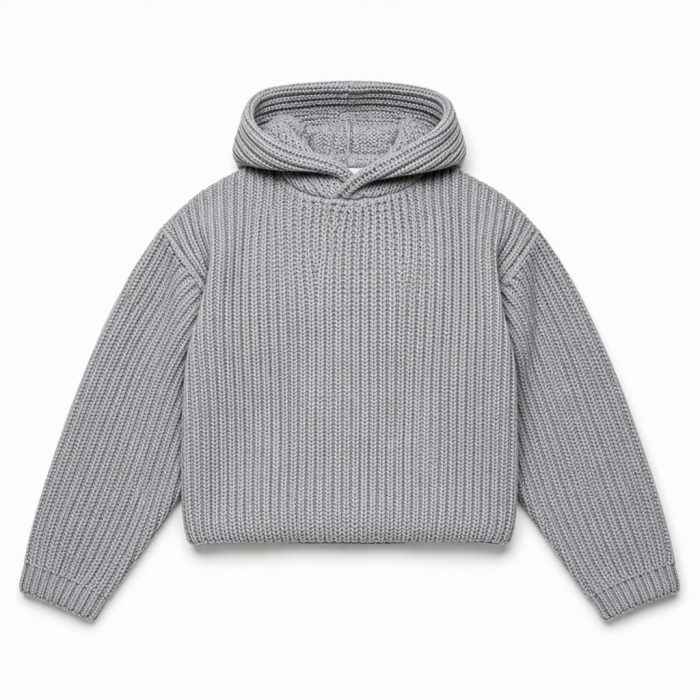 Custom Ribbed Cropped Hoodie Wholesale