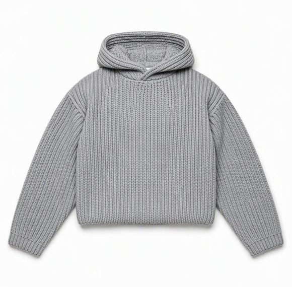 Custom Ribbed Cropped Hoodie Wholesale