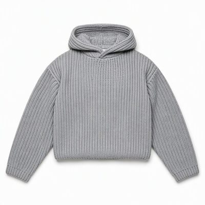 Custom Ribbed Cropped Hoodie Wholesale