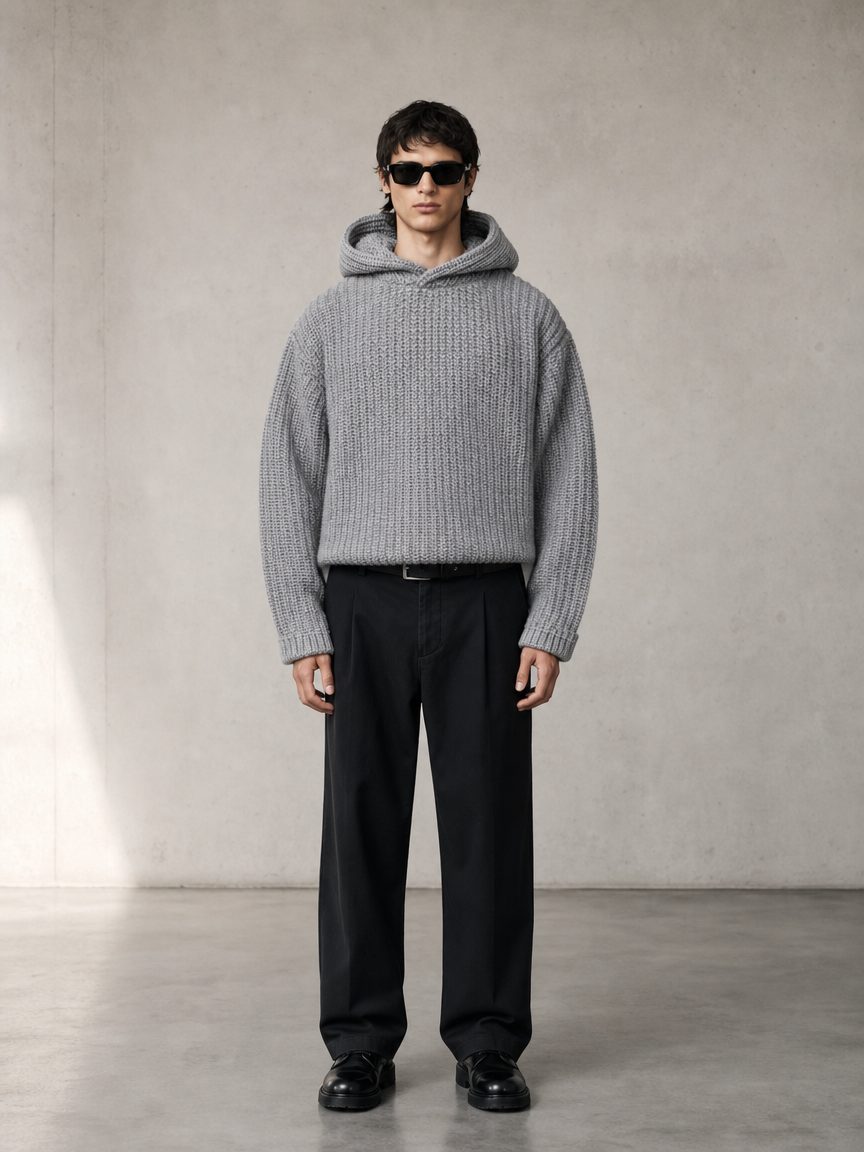 Custom Ribbed Cropped Hoodie Wholesale wholesale