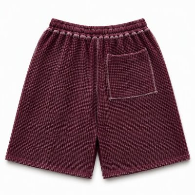 Custom Waffle Knit Sweat Shorts Wholesale