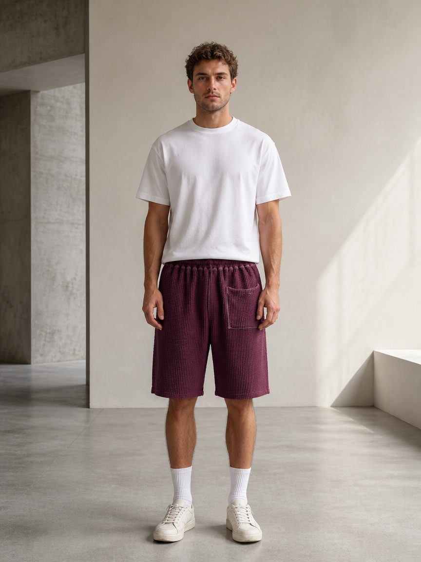 Custom Waffle Knit Sweat Shorts from the INFULLSAIL streetwear range