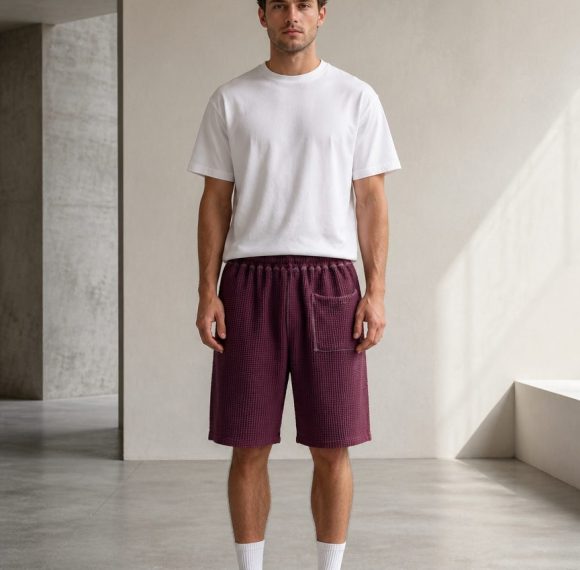 Custom Waffle Knit Sweat Shorts Wholesale