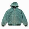 Custom Teal Hooded Utility Jacket Wholesale