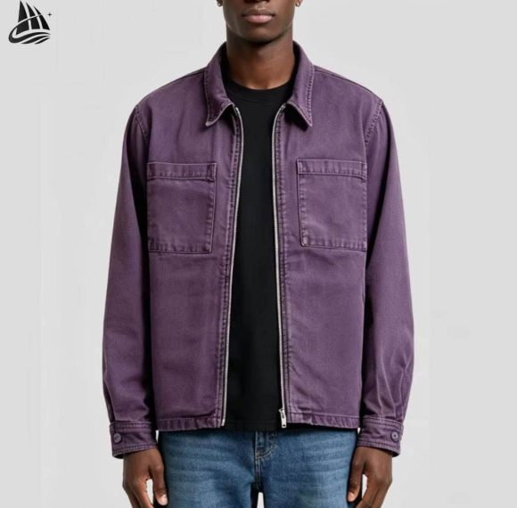 Custom Purple Workwear Jacket Wholesale