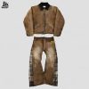 Custom Washed Denim Two-Piece Set Wholesale