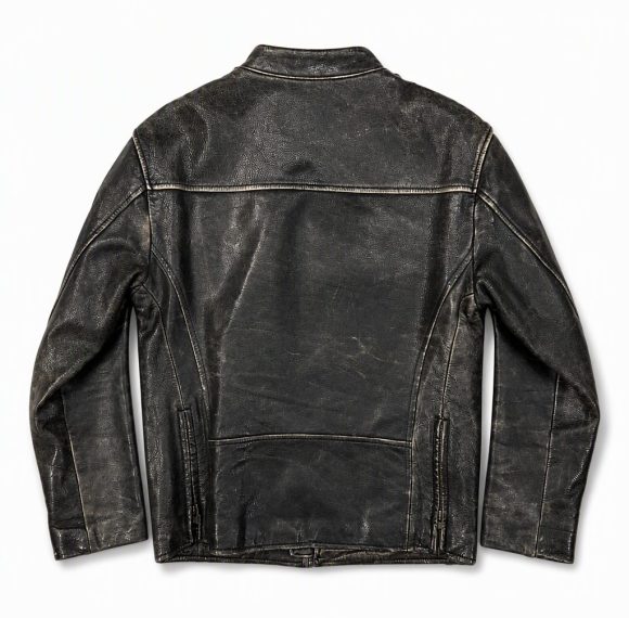 Custom Distressed Leather Moto Jacket Wholesale