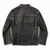 Custom Distressed Leather Moto Jacket Wholesale
