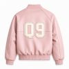 Custom Pink Varsity Bomber Jacket Wholesale
