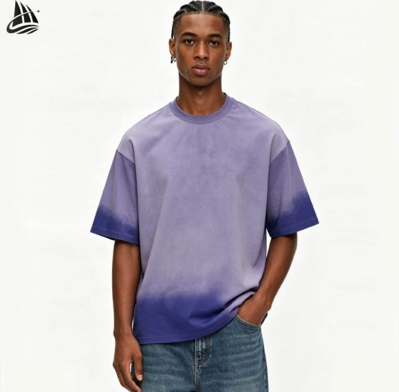 Custom Ombre Gradient Short Sleeve T-Shirt Wholesale