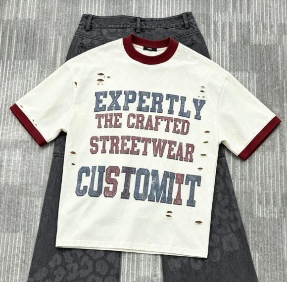 Custom Distressed Ringer T-Shirt Wholesale