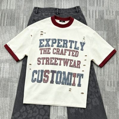 Custom Distressed Ringer T-Shirt Wholesale