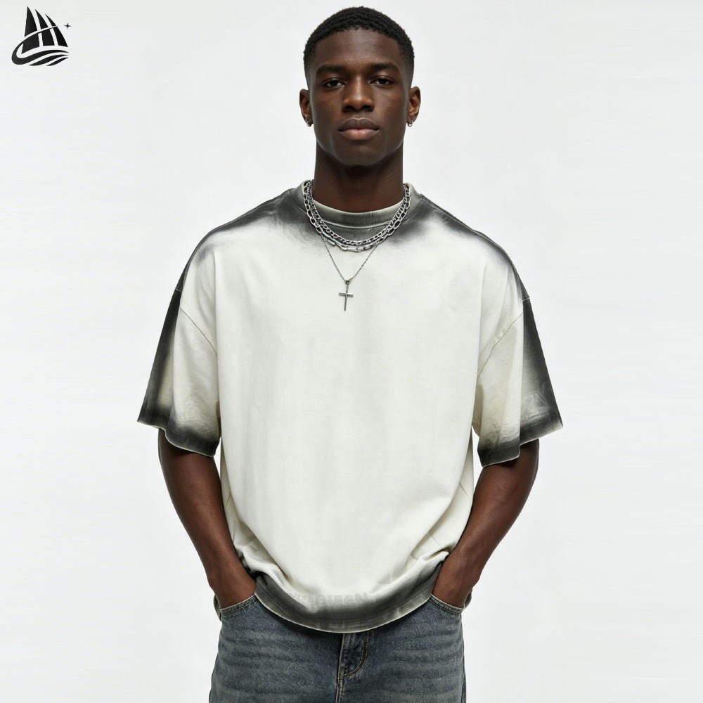 Custom Gradient Dip Dye Oversized T-Shirt from the INFULLSAIL streetwear range