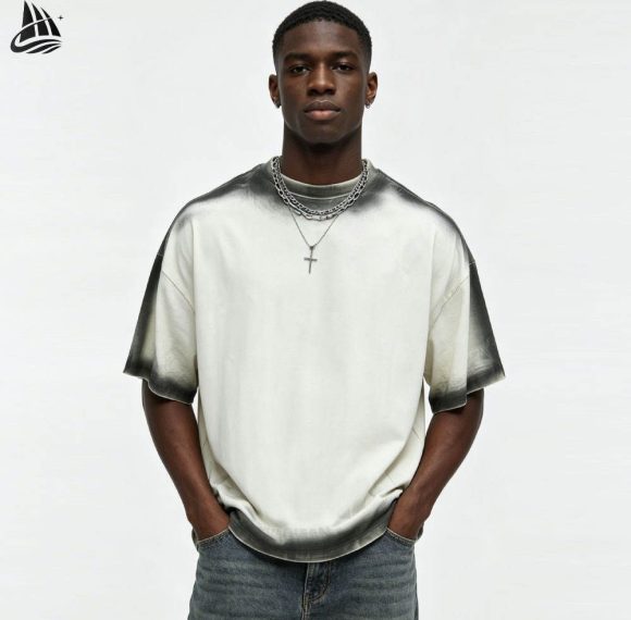 Custom Gradient Dip Dye Oversized T-Shirt Wholesale