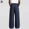 Custom Navy Pinstripe Wide Leg Pants Wholesale