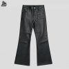 Custom Faux Leather Flared Pants Wholesale