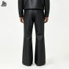 Custom Faux Leather Flared Pants Wholesale