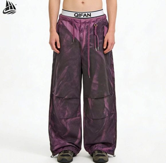 Custom Gradient Tie Dye Cargo Pants Wholesale