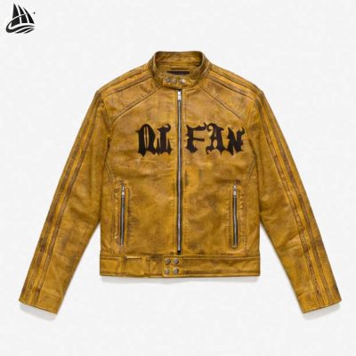 Custom Washed Leather Moto Jacket Wholesale