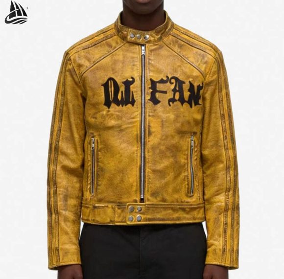 Custom Washed Leather Moto Jacket Wholesale