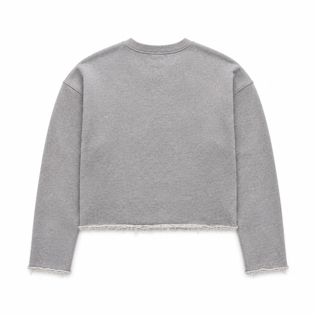 Custom Washed Raw Hem Sweatshirt Wholesale wholesale