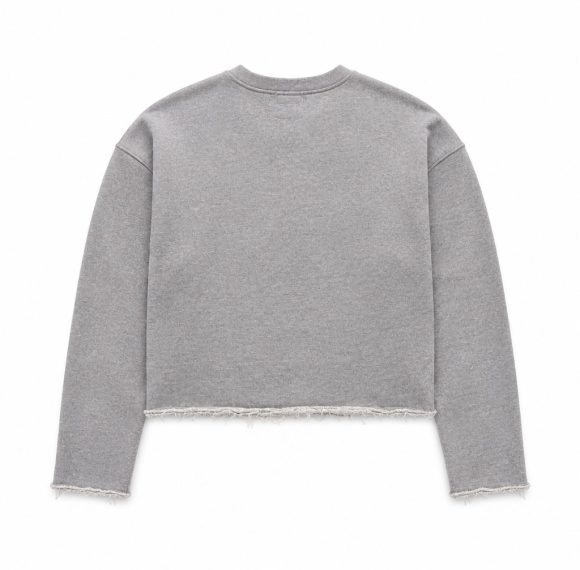 Custom Washed Raw Hem Sweatshirt Wholesale